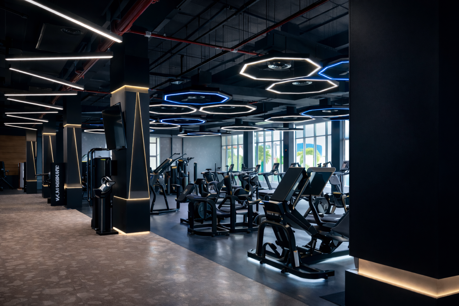 Khabib Gym West Yas Abu Dhabi training floor design